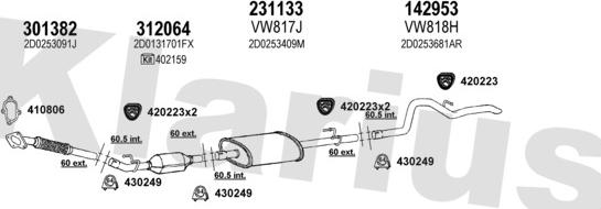 Klarius 931540E - Система выпуска ОГ autosila-amz.com