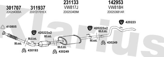 Klarius 931535E - Система выпуска ОГ autosila-amz.com