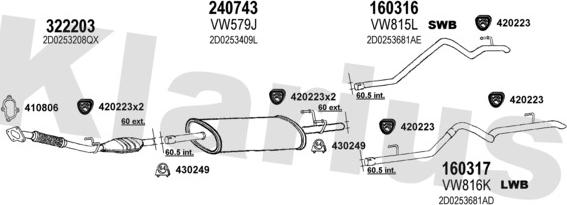 Klarius 931537E - Система выпуска ОГ autosila-amz.com