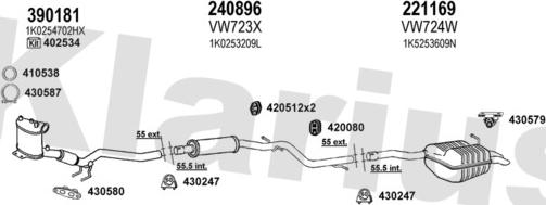 Klarius 931691E - Система выпуска ОГ autosila-amz.com