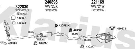 Klarius 931621E - Система выпуска ОГ autosila-amz.com