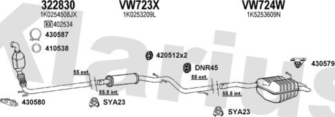 Klarius 931621U - Система выпуска ОГ autosila-amz.com