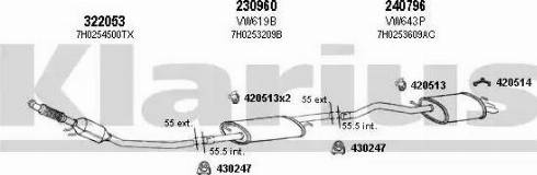 Klarius 931041E - Система выпуска ОГ autosila-amz.com