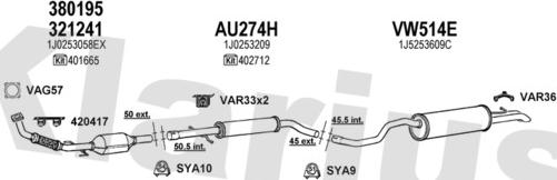 Klarius 931031U - Система выпуска ОГ autosila-amz.com