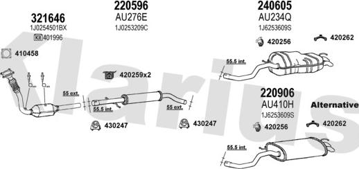 Klarius 931102E - Система выпуска ОГ autosila-amz.com