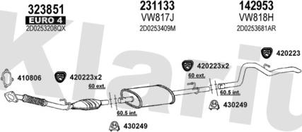 Klarius 931869E - Система выпуска ОГ autosila-amz.com