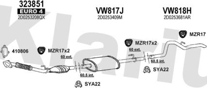 Klarius 931869U - Система выпуска ОГ autosila-amz.com