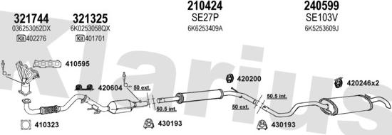 Klarius 931380E - Система выпуска ОГ autosila-amz.com