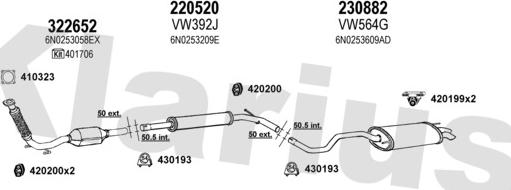 Klarius 931381E - Система выпуска ОГ autosila-amz.com