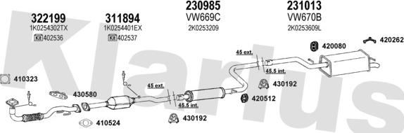 Klarius 931330E - Система выпуска ОГ autosila-amz.com