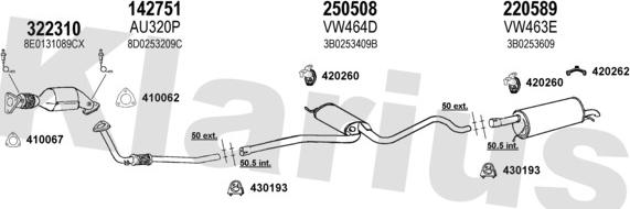 Klarius 931375E - Система выпуска ОГ autosila-amz.com