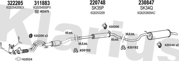 Klarius 931293E - Система выпуска ОГ autosila-amz.com