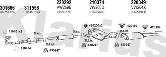 Klarius 931297E - Система выпуска ОГ autosila-amz.com