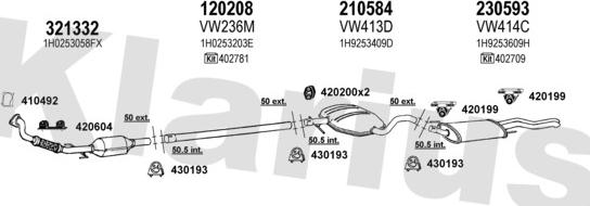 Klarius 931242E - Система выпуска ОГ autosila-amz.com