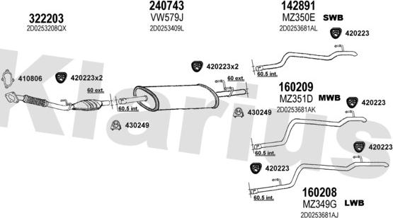 Klarius 931264E - Система выпуска ОГ autosila-amz.com