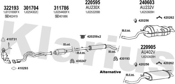 Klarius 931224E - Система выпуска ОГ autosila-amz.com