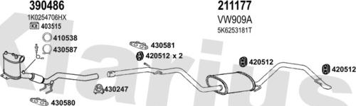 Klarius 931742E - Система выпуска ОГ autosila-amz.com