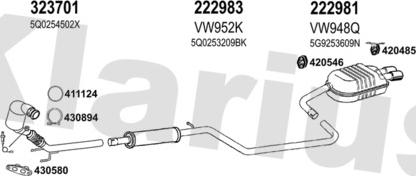 Klarius 931768E - Система выпуска ОГ autosila-amz.com