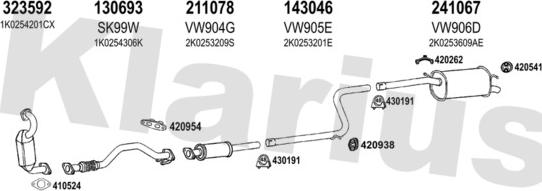 Klarius 931732E - Система выпуска ОГ autosila-amz.com