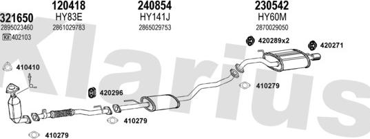 Klarius 450044E - Система выпуска ОГ autosila-amz.com