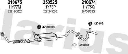 Klarius 450041E - Система выпуска ОГ autosila-amz.com