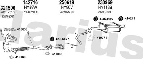 Klarius 450055E - Система выпуска ОГ autosila-amz.com