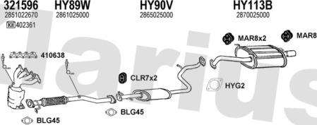 Klarius 450055U - Система выпуска ОГ autosila-amz.com