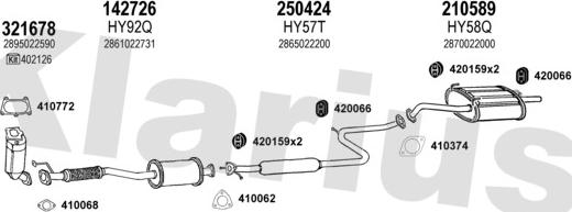 Klarius 450058E - Система выпуска ОГ autosila-amz.com