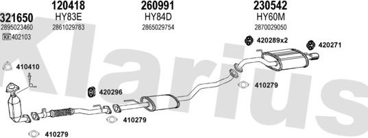 Klarius 450066E - Система выпуска ОГ autosila-amz.com