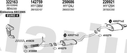 Klarius 450244E - Система выпуска ОГ autosila-amz.com