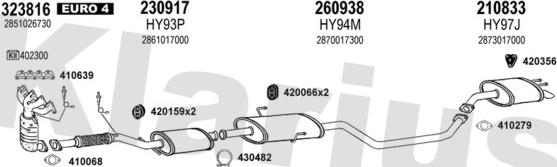 Klarius 450242E - Система выпуска ОГ autosila-amz.com