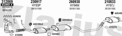 Klarius 450258E - Система выпуска ОГ autosila-amz.com