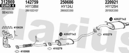 Klarius 450260E - Система выпуска ОГ autosila-amz.com