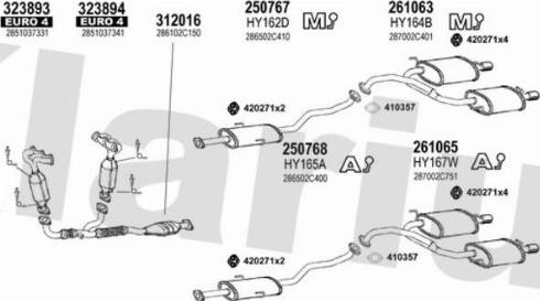 Klarius 450262E - Система выпуска ОГ autosila-amz.com