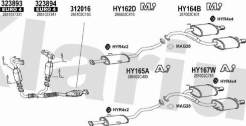 Klarius 450262U - Система выпуска ОГ autosila-amz.com