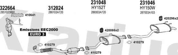 Klarius 450239E - Система выпуска ОГ autosila-amz.com