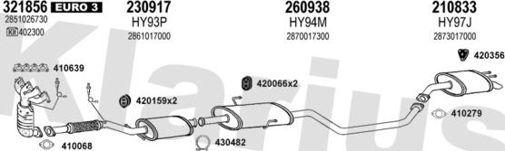 Klarius 450236E - Система выпуска ОГ autosila-amz.com