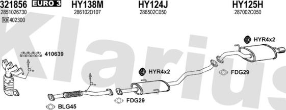 Klarius 450238U - Система выпуска ОГ autosila-amz.com