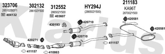 Klarius 450226E - Система выпуска ОГ autosila-amz.com