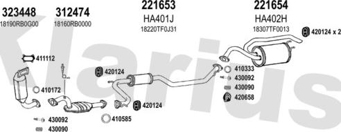 Klarius 420418E - Система выпуска ОГ autosila-amz.com