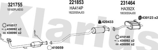 Klarius 420428E - Система выпуска ОГ autosila-amz.com