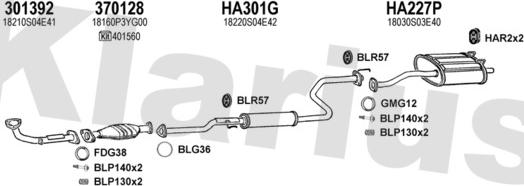 Klarius 420195U - Система выпуска ОГ autosila-amz.com