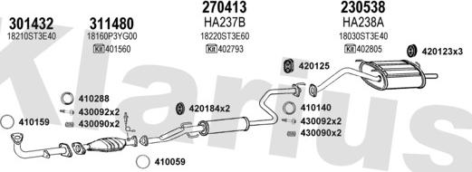 Klarius 420160E - Система выпуска ОГ autosila-amz.com