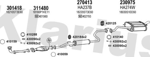 Klarius 420171E - Система выпуска ОГ autosila-amz.com