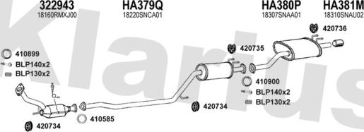 Klarius 420245U - Система выпуска ОГ autosila-amz.com