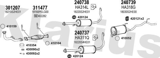 Klarius 420203E - Система выпуска ОГ autosila-amz.com