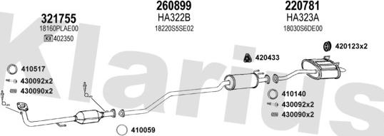 Klarius 420215E - Система выпуска ОГ autosila-amz.com