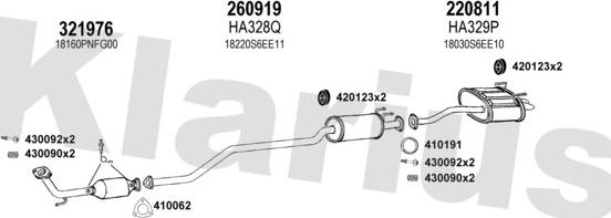 Klarius 420210E - Система выпуска ОГ autosila-amz.com