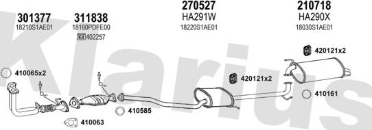 Klarius 420224E - Система выпуска ОГ autosila-amz.com