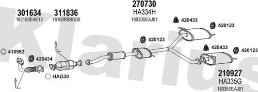 Klarius 420223E - Система выпуска ОГ autosila-amz.com